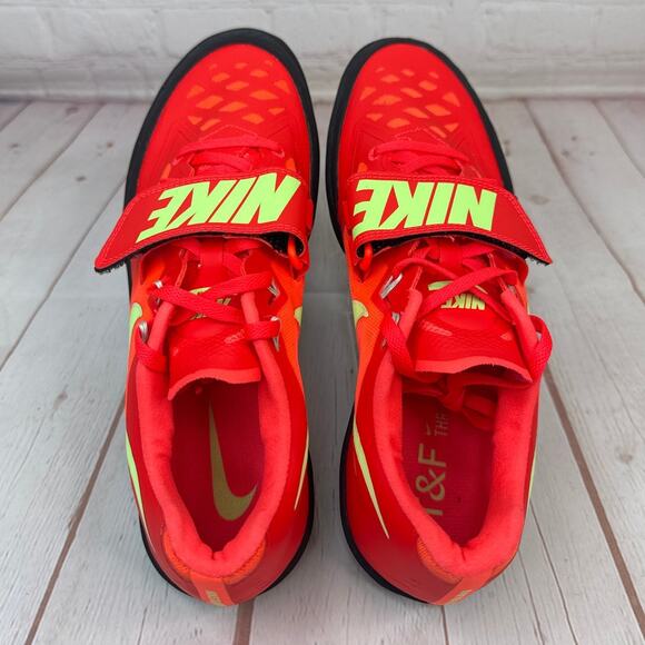 Nike Zoom SD 4 'Bright Crimson Lime Blast' Throwing Shoes Mens Sz 9 (HQ3487-600) - Picture 7 of 10